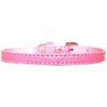 Mirage Pet Products Omaha Plain Croc Dog CollarLight Pink Size 14 720-01 LPKC14